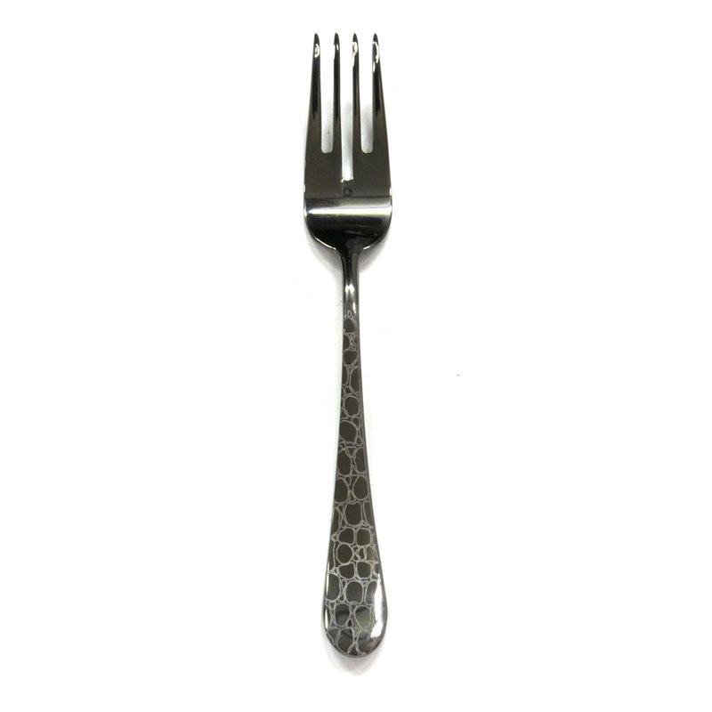 Fourchette à poisson de table Coccodrillo - 24 pièces, Oro-nero