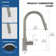 2-Function Single Handle Pull Down Kitchen Faucet with LED Light Base