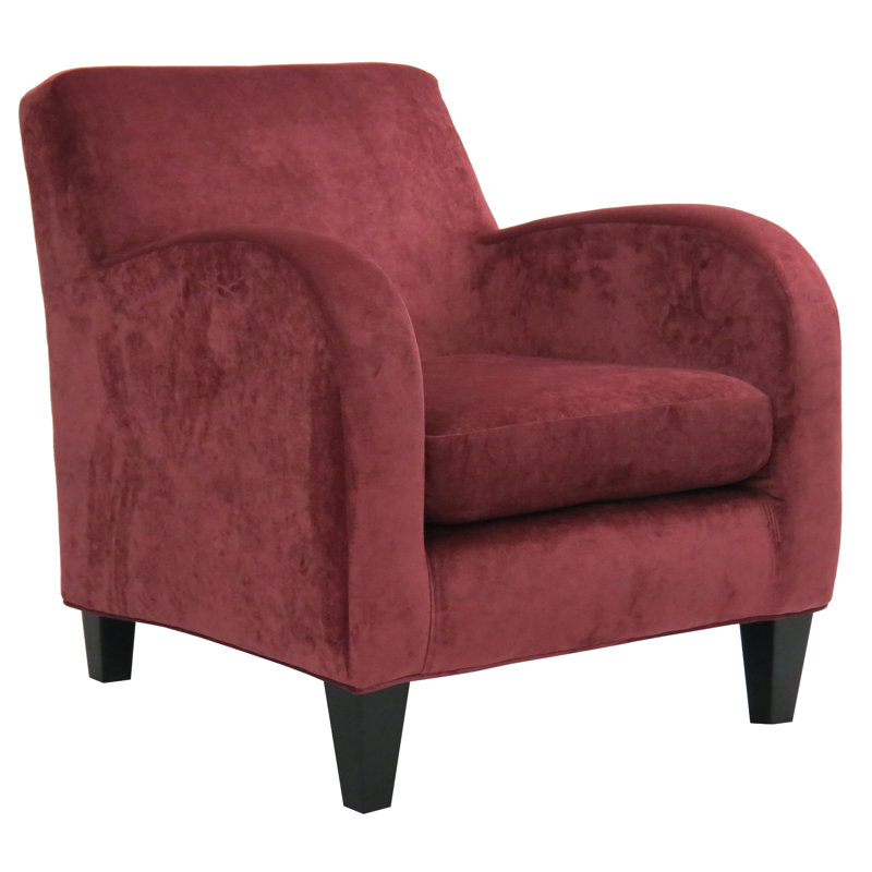 Fauteuil club en polyester 30,5 po Paddington, Microsuède Elizabeth Wine