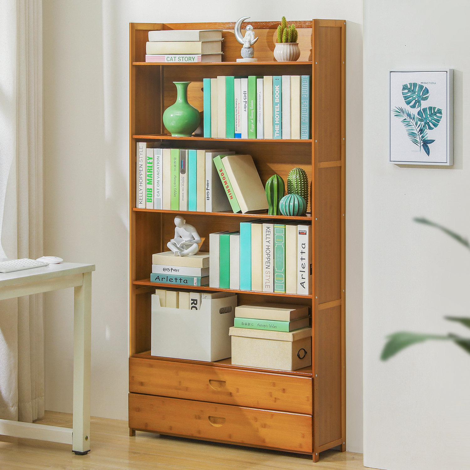 https://assets.wfcdn.com/im/45289585/compr-r85/2021/202124561/6-tiers-2-drawers-standard-bookcase-open-bookshelf-storage-rack-for-home.jpg