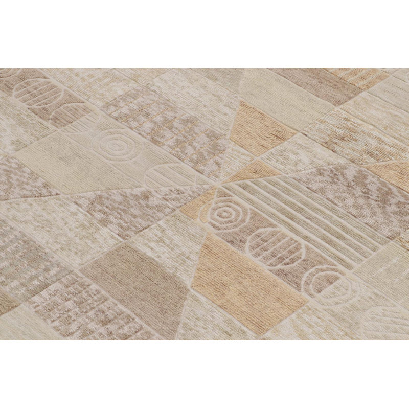 Scandinavian Wool Geometric Area Rug, Rectangle 8' x 10'