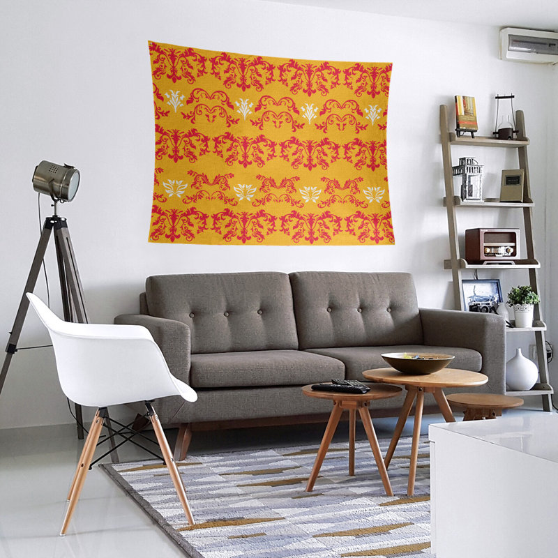 Tapisserie baroque en microfibre Kansas City Football, H 51 po x l 60 po, Jaune / Rouge / Blanc