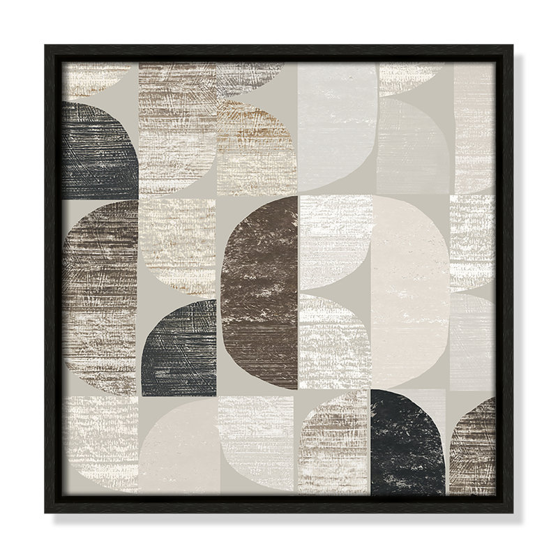 Shape and Form II - Square Version Print par Tom Reeves, H 13,5 po x l 13,5 po, Espresso
