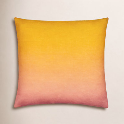 Deadra Ombre Linen Reversible Throw Pillow