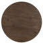  Table de bout ronde transitionnelle en bois massif brun foncé et brun 18 po Transitional
