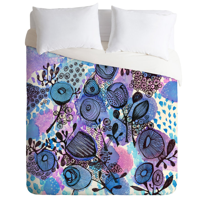 Julia Da Rocha Floral Duvet Cover, Twin/Twin XL Duvet Cover + 1 Standard Sham
