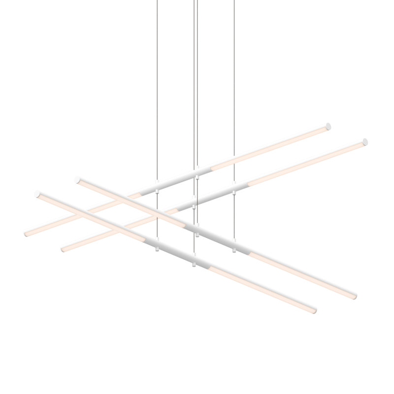 Tik-Tak 8 - Light LED Unique/Statement Pendant, Satin White