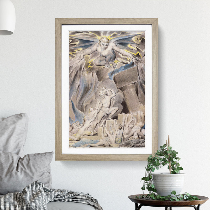 Overwhelmed by William Blake - Framed Print, Oak Framed, 36cm H x 27cm W x 2cm D