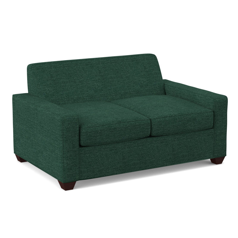 Avery 72" Square Arm Sofa, Empire Mahogany, Antic Jade