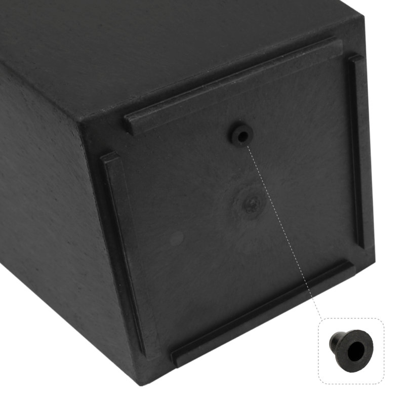 Tierra Verde 10" x 20" Sonata Rectangle Planter In Slate, Made from Rubber materials