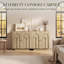 30,3 po Armoire de rangement avec 1 tablette et garniture dorée Accent Cabinet Office-272775529-273404030