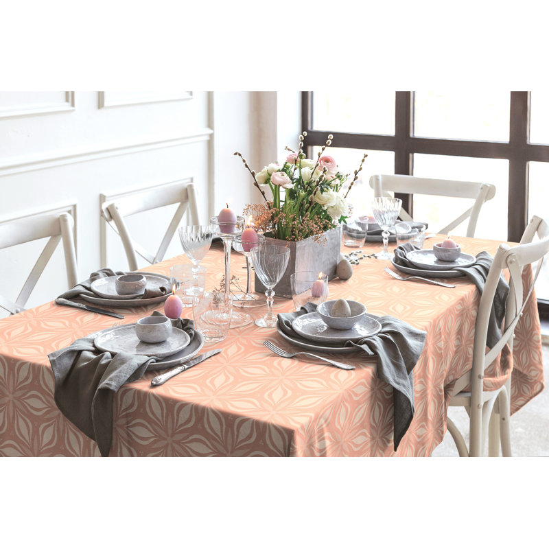 Comfrey Tablecloth, Papaya, 145cm W x 220cm L