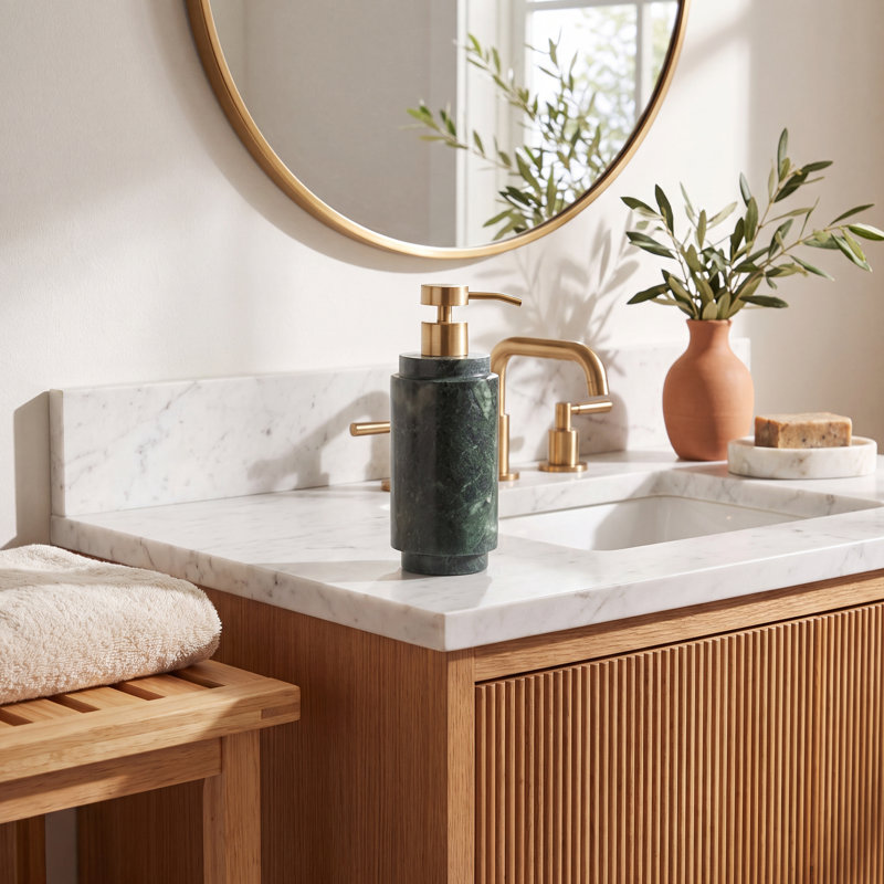 Noki Marble Soap and Lotion Dispenser