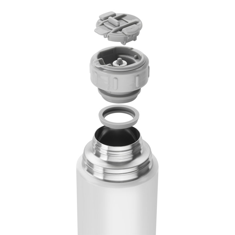 Zwilling Thermo 33.8 Oz Water Bottle, Silver/White