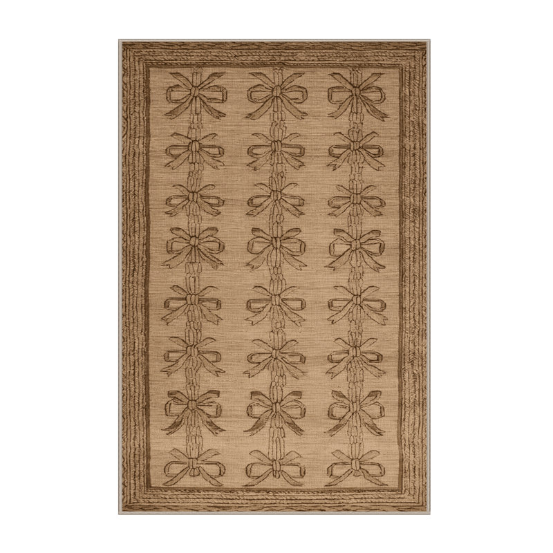 Machine Washable French Beige Area Rug