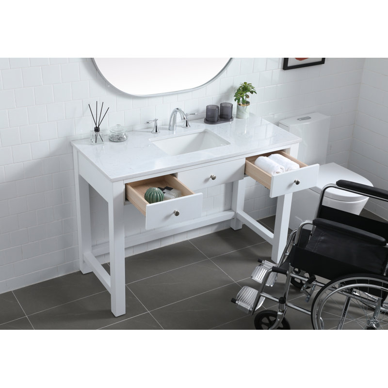 Ensemble de meuble-lavabo simple 48 po Hudson, Blanc