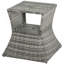 Table d'appoint en osier de rotin avec trou pour parasol Outsunny
