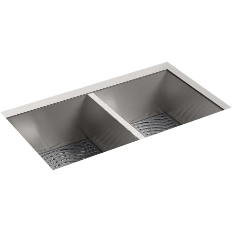 Ludington 32'' L Stainless Steel Double Basin Kitchen Sink