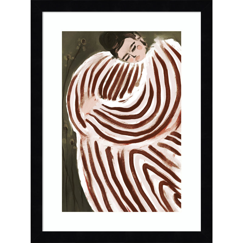 Galya Sleeping Princess by Treechild Wood Framed Wall Art Print, 17" H x 13" W, Black 