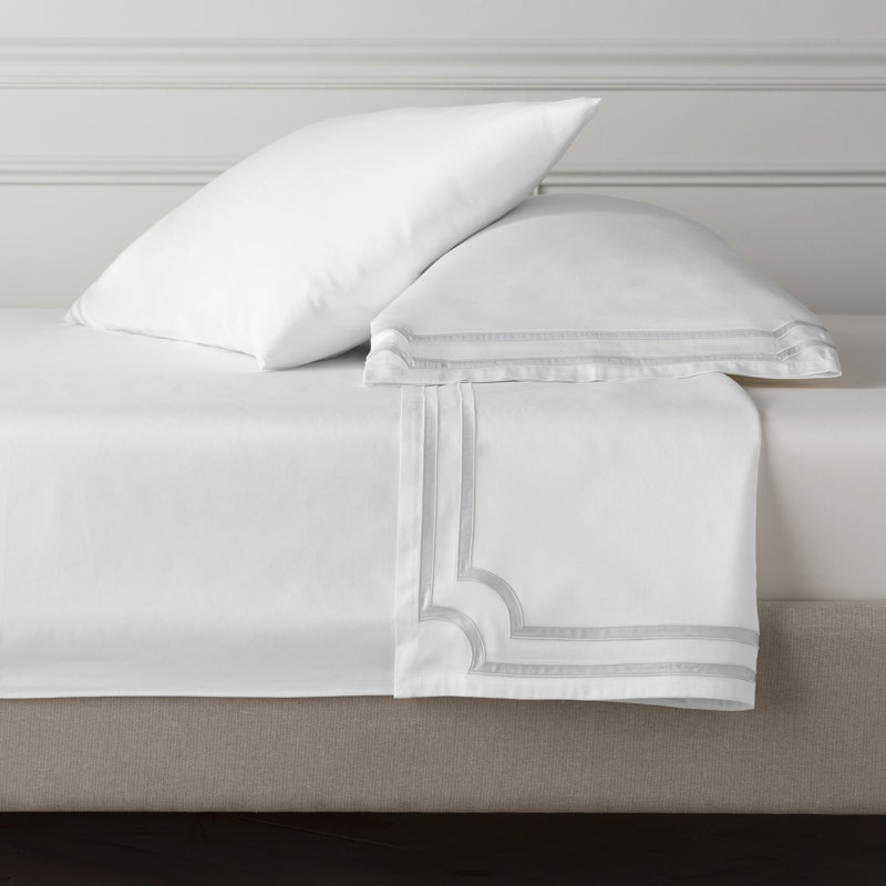 Soho Sheet Set, King, Ivory/Gray