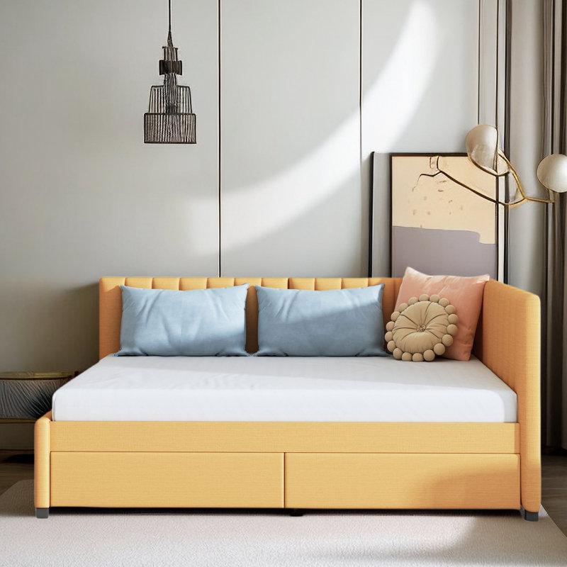 Kaydhen Upholstered Daybed, Yellow