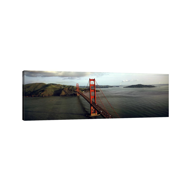 Bridge over a Bay, Golden Gate Bridge, San Francisco, California, USA #2 1 Piece Wrapped Canvas Panoramic Wall Art