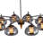 Ember 8-Light Smoked Glass LED Chandelier - Black