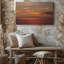 Reproduction d'art sur toile, "Sereine Sunset Sunset With A Gradient Sky Transitioning"-1373330341