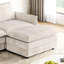 Tissu en velours côtelé pour le salon, 2 avec 2 repose-pieds, fabrication en bois massif, fauteuil inclinable profond, siège avec option de détente, repose-pieds, structure, design intérieur confortable-121094050