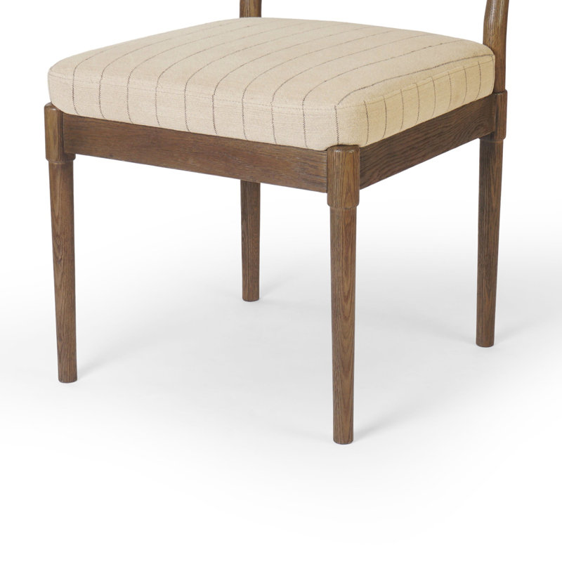 ESTHER Upholstered Dining Chair, Lavon Flint, Drifted Oak