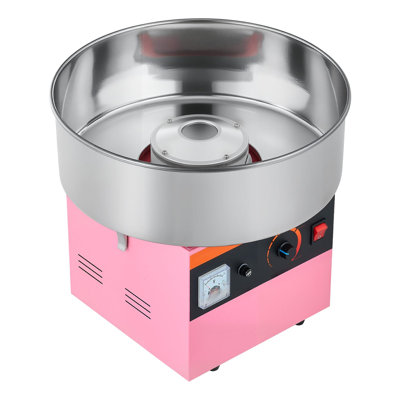 Machine à barbe à papa commerciale, machine à barbe à papa électrique 1000W, facile à utiliser avec un bol en acier inoxydable de 15 pouces et une cuillère à sucre, fait des bonbons durs pour l'anniversaire des enfants à la maison, fête de famille, rose