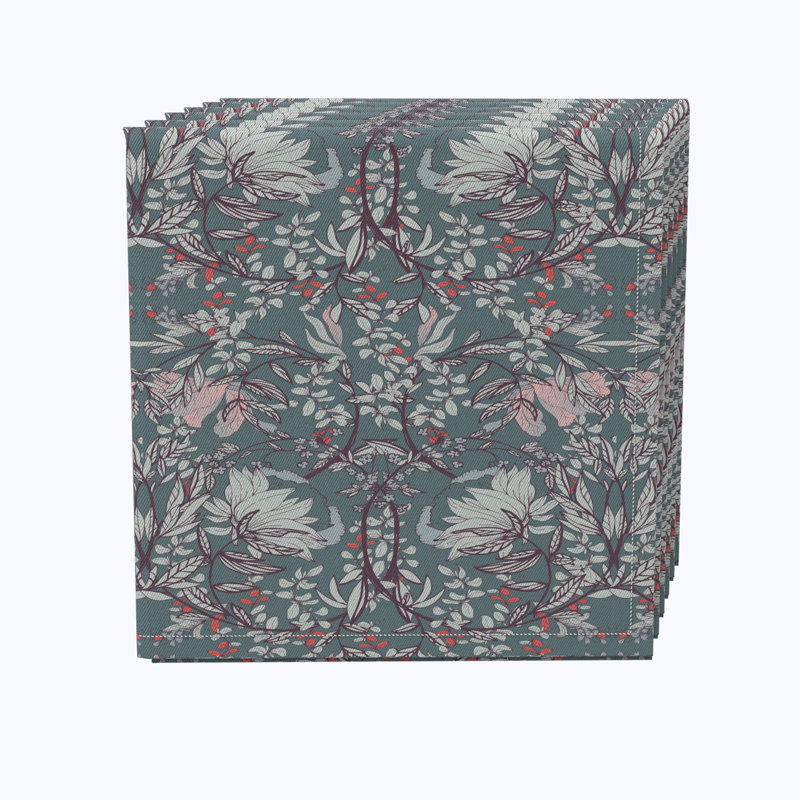 Cotton Floral Square Napkin