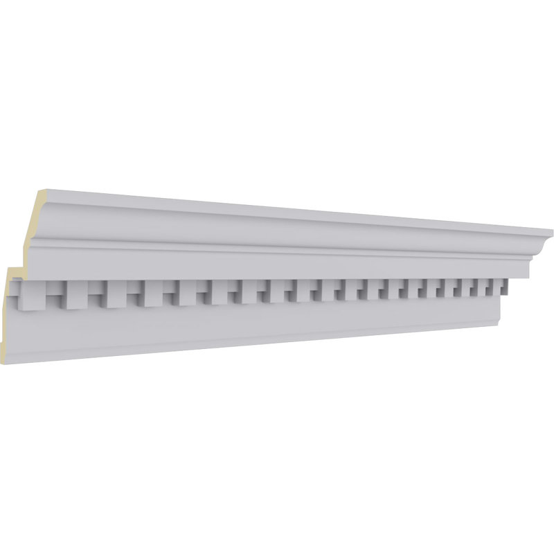 6 3/4"H x 4 3/4"P x 8 3/8"F x 94 1/2"L Dentil Crown Moulding