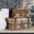 Wood Handmade Distressed Starfish Decorative Brown Box with Knotted Rope Details Set