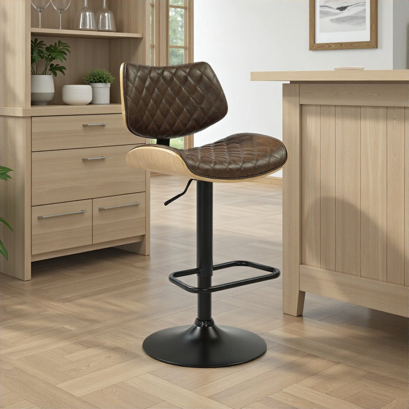 Swivel Yes Bar Stool with Steel Frame