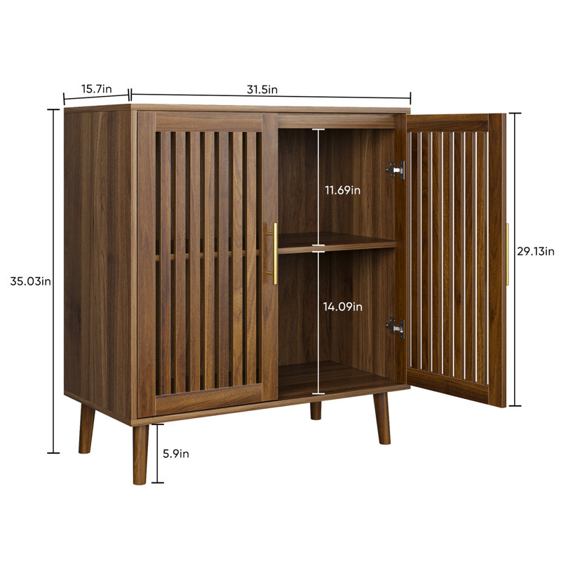 Buffet en noyer - avec ventilation pour le rangement et le salon Cuisine moderne