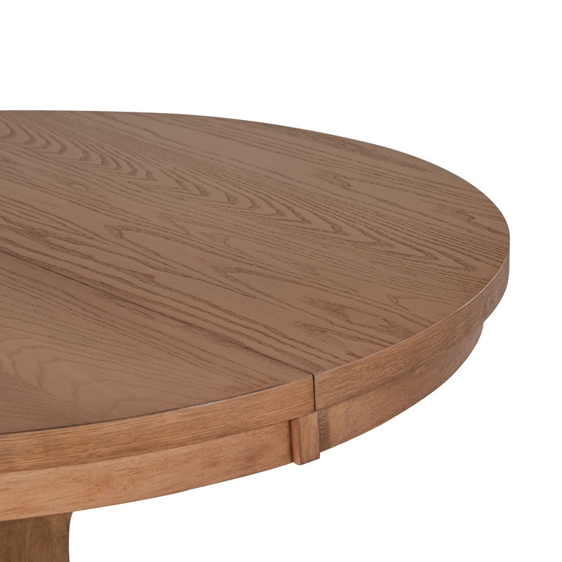 Ensemble de salle à manger extensible 5 pièces Elara, Beige / noyer, Noyer