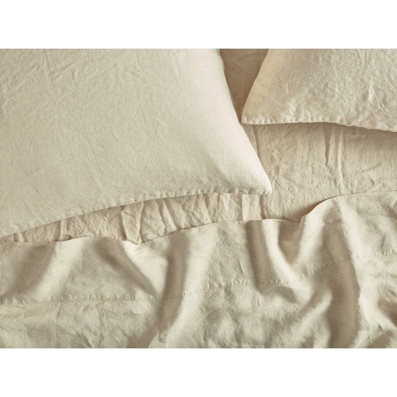 Harbor Blue Organic Cotton Percale Full Sheet Set