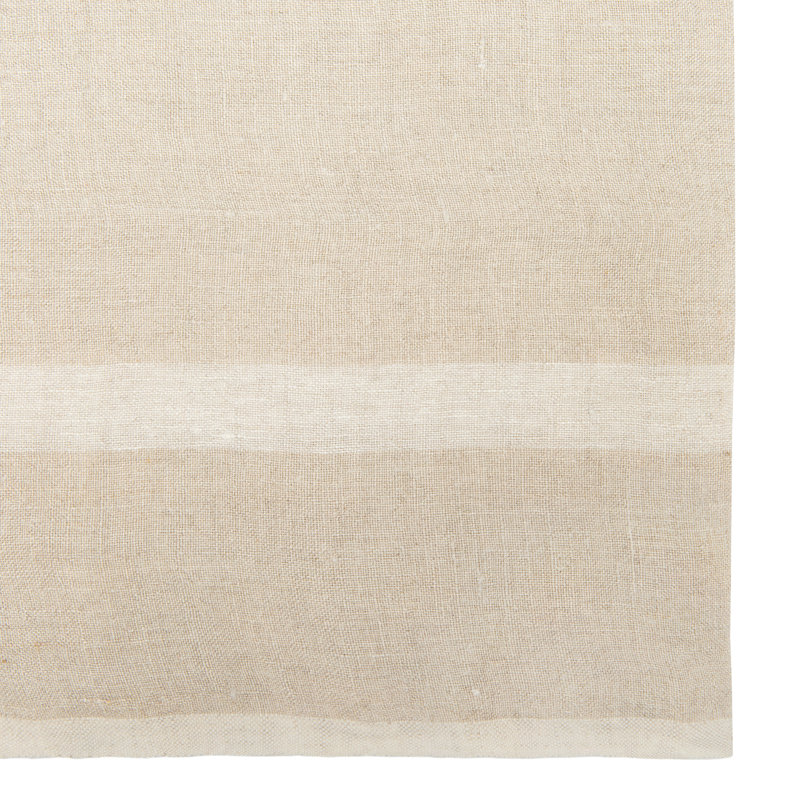 Laundered Linen Square, Natural/White