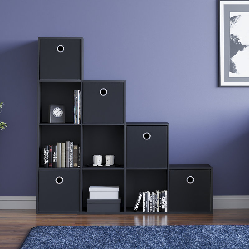 Hiltonia 128cm H x 128cm W Bookcase, Black
