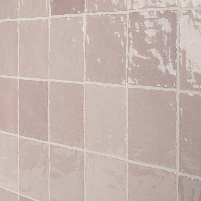 Portmore 4x4 Glazed Ceramic Tile, Pink