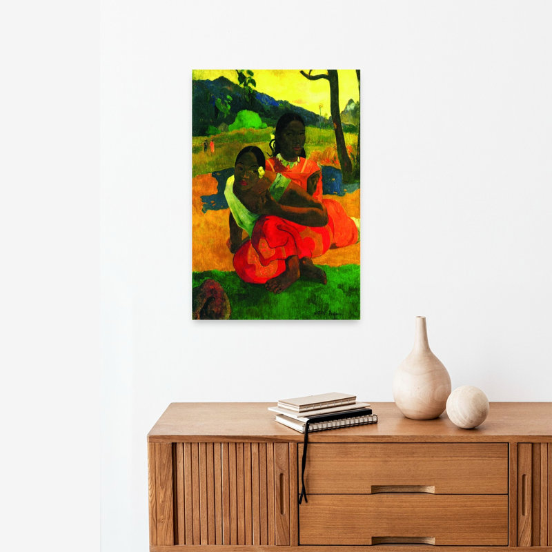 Nafea Faaipoipo 1892 Classic Colorful Modern Landscape Summer Wall Art Print by Paul Gauguin - Wrapped Canvas Print