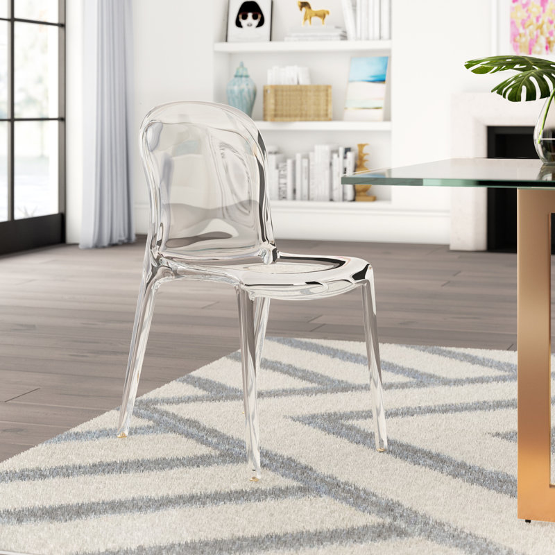 Chaise d'appoint Overlea, Blanc transparent