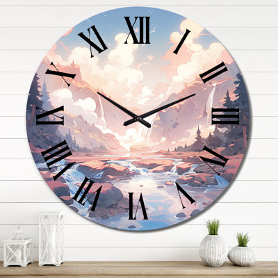 Horloge murale en métal Mountain Majesty I