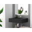 Lavabo de salle de bain mural Pyramid 24 "avec cuve à rampe - noir-62540268-67184108