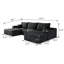 Canapé modulaire Boneless 107 po avec 1 repose-pieds, canapé rembourré minimaliste moderne, canapé en U confortable pour le salon, canapé d'angle à assise profonde, aucun assemblage requis (tissu en velours côtelé moelleux)