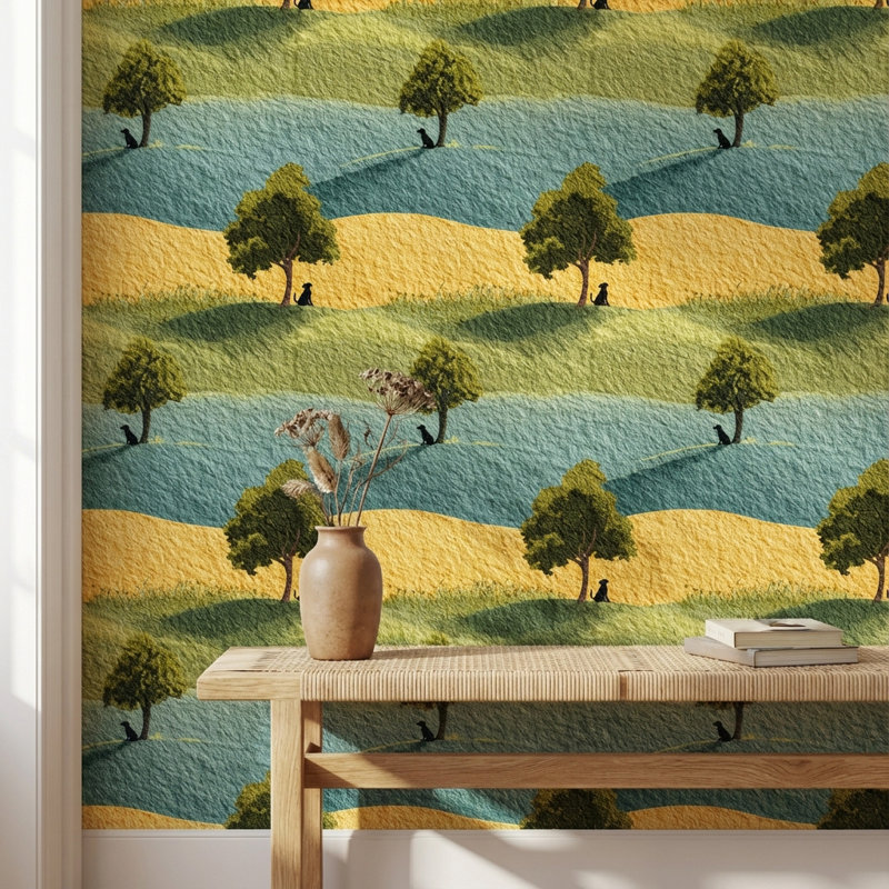Papier peint paysage naturel Shades of Green