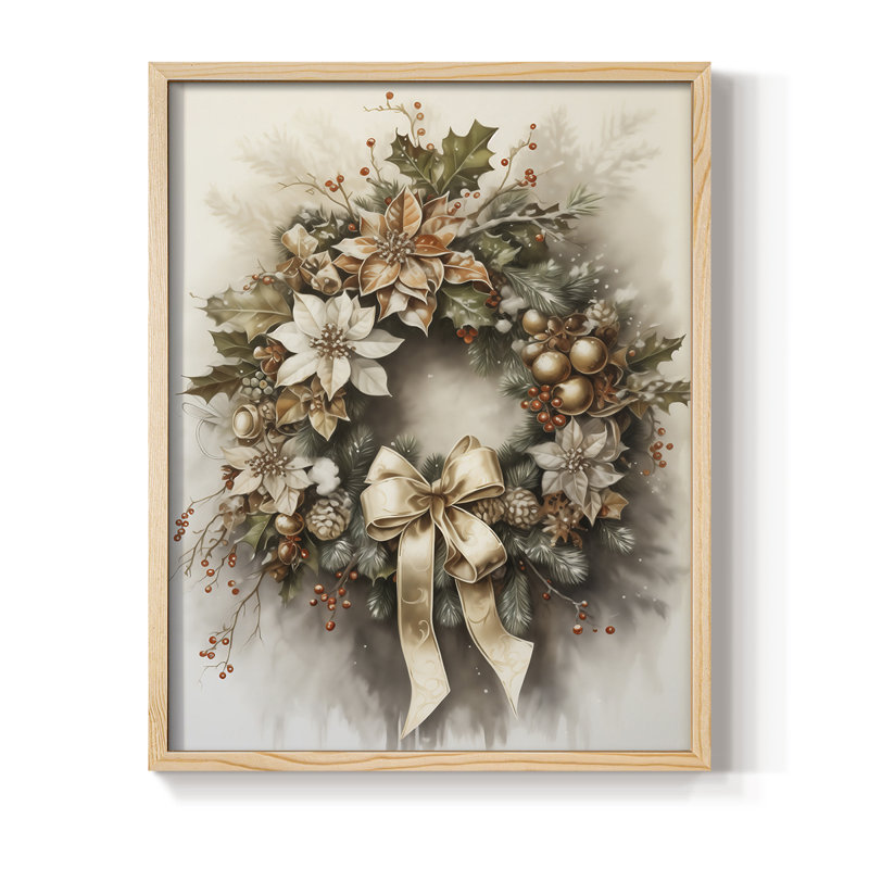 Reproduction d'art encadrée, Noël massif, Naturel, H 11 po x l 9 po