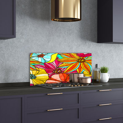 50cm W x 100cm L Glass Peel and Stick Panel