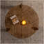 Table basse ronde en bois pour le salon, table basse rustique naturelle pour appartement, assemblage facile